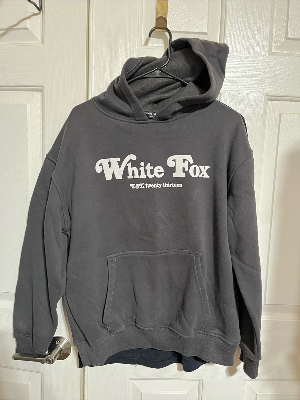 White Fox Boutique Black Hoodie with White Logo
17-08